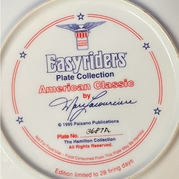 Vintage Hamilton Collection Easyriders Plate Collection. Motorcycle & Eagle - Picture 3 of 4